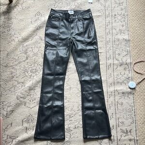 Hudson Black Blair High Rise Leather Pants 🖤 BRAND NEW